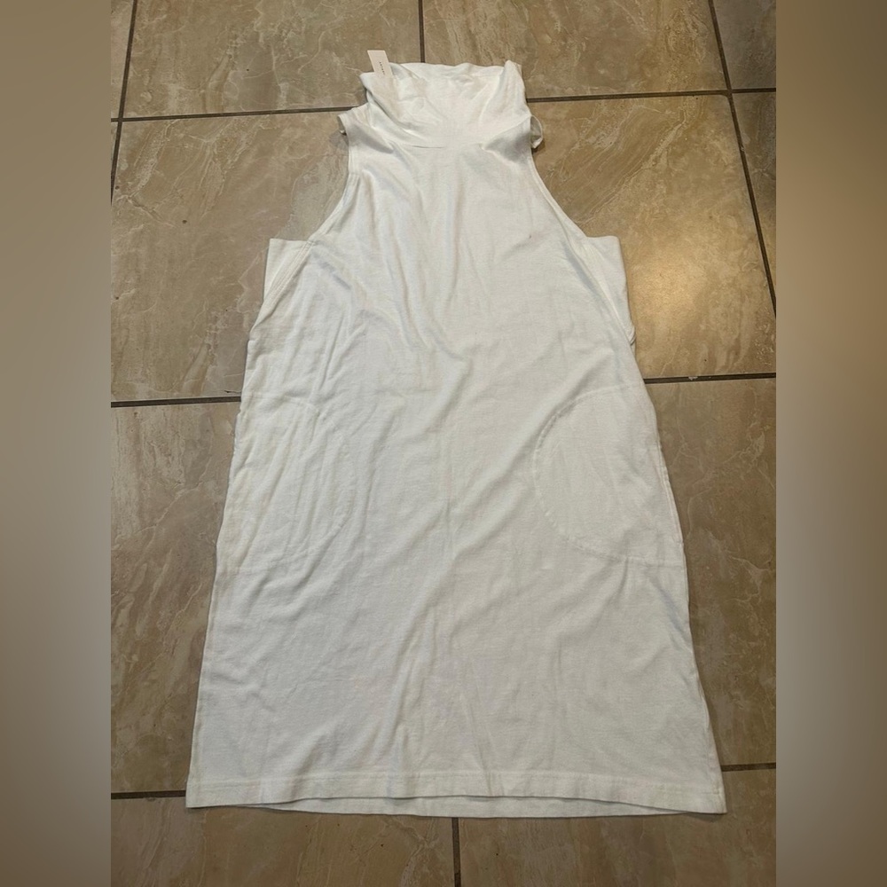 NWT Anthropologie akemi + Kin white sleeveless turtleneck dress Size L